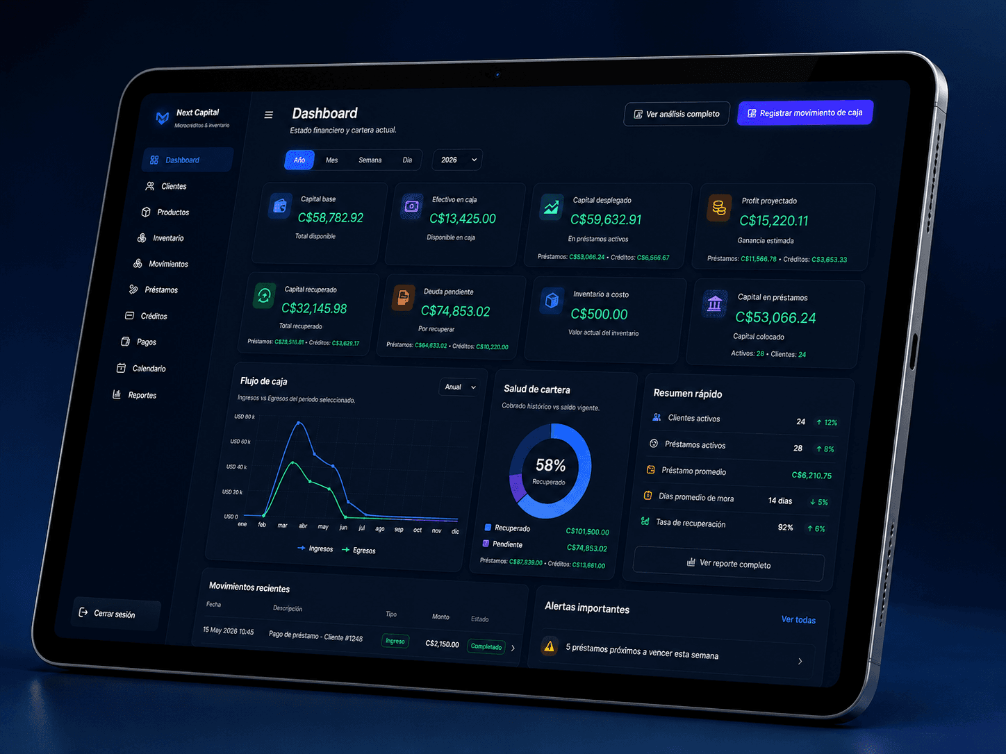 Automation dashboard and alerts view